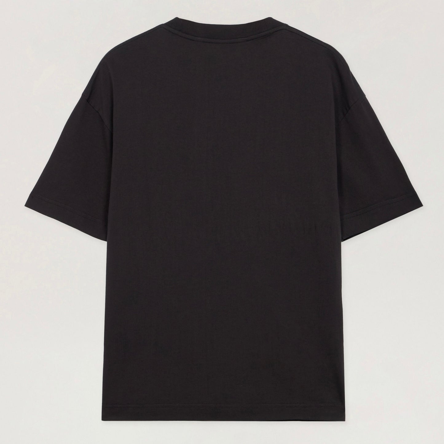 Polera Palm Angels Curved Logo Regular Black/Off White