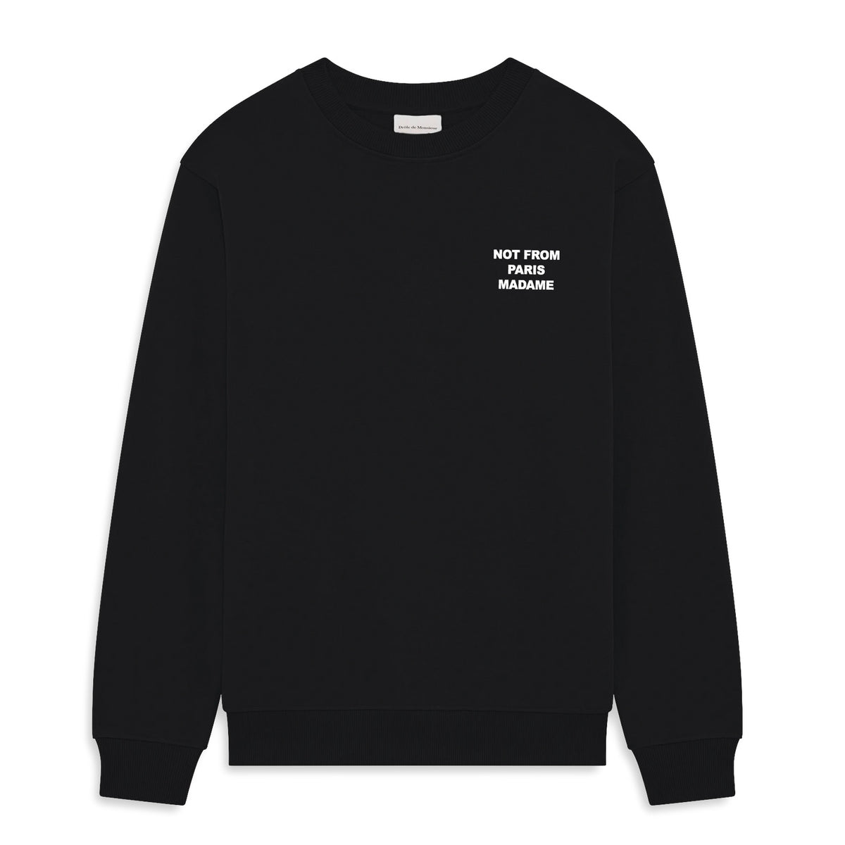 Poleron Drole de Monsieur “NFPM” Sweatshirt Slogan Black