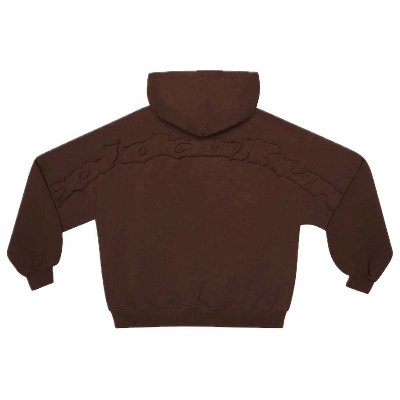 Poleron Cold Culture Distress Curved Hoodie Brown