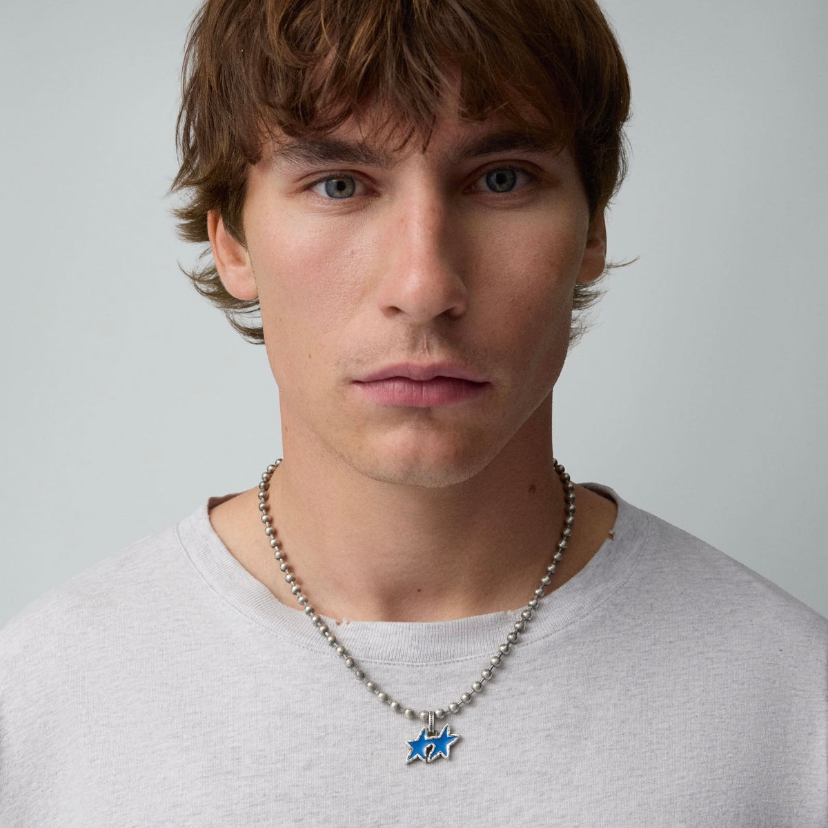 Collar Twojeys Blue Melted Stars Ball Necklace