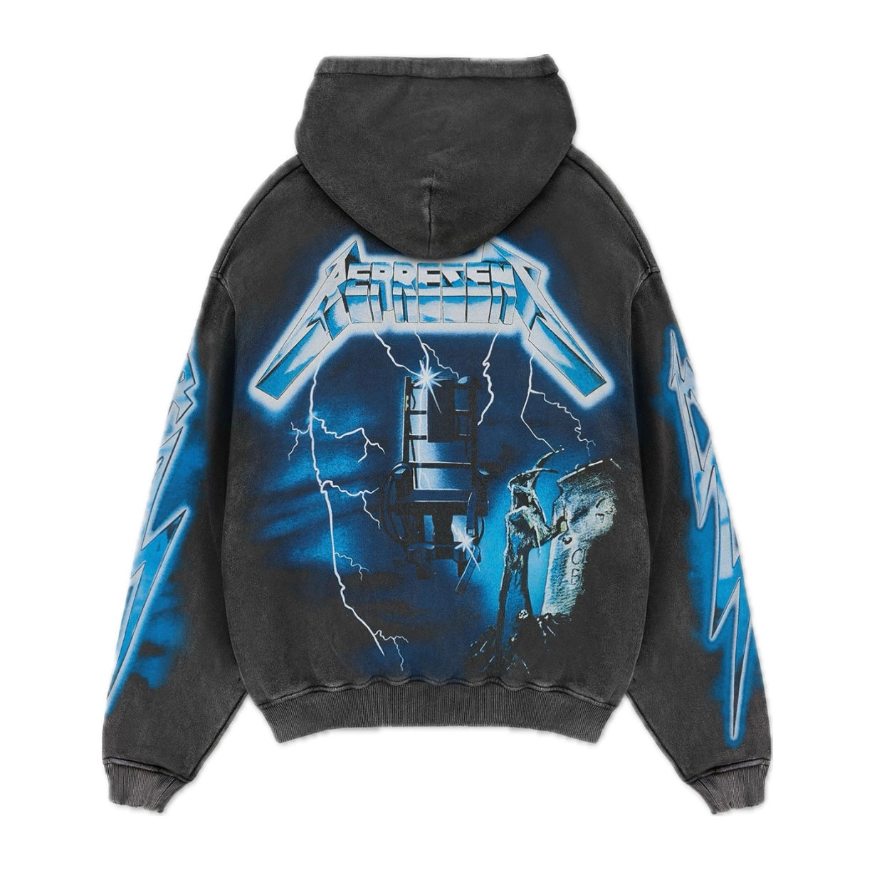 Poleron Represent x Metallica Ride The Lightning Vintage Grey