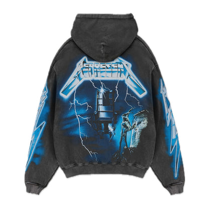 Poleron Represent x Metallica Ride The Lightning Vintage Grey