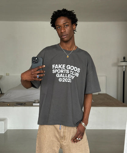 Polera Fake Gods Sports Gallery Dark Grey - L