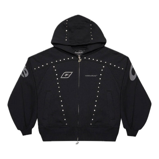 Poleron Cold Culture Stud Zip Black
