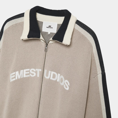 Sweater Eme Studios Echellor Off Sand Zipper Knit