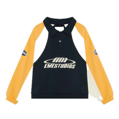 Poleron Eme Studios Tipton Tangerine Polo Crewneck