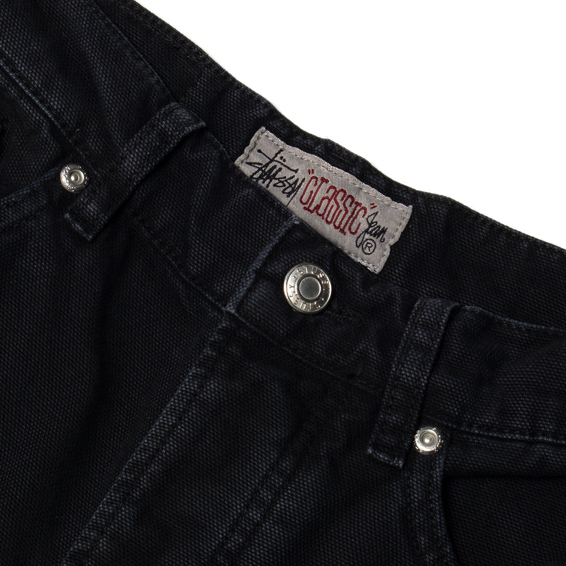 Pantalon Stussy Classic Jeans Washed Canvas Black