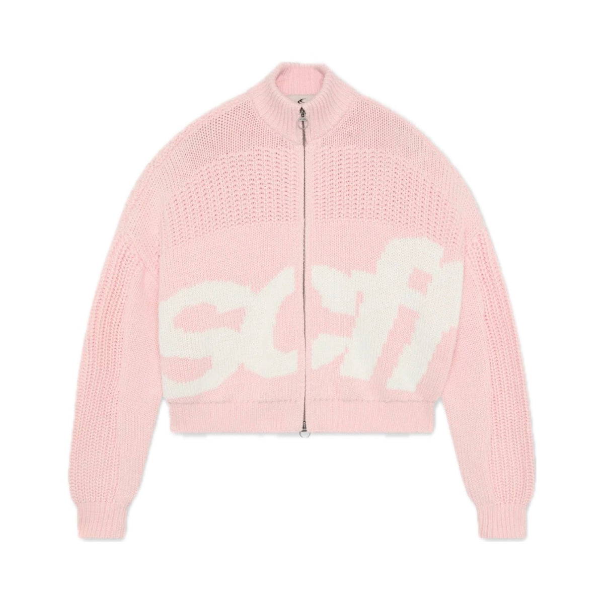 Sweater Scuffers SCFF Pink Knit Zipper