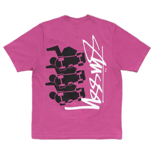 Polera Stussy Skate Stack Pigment Dyed Berry