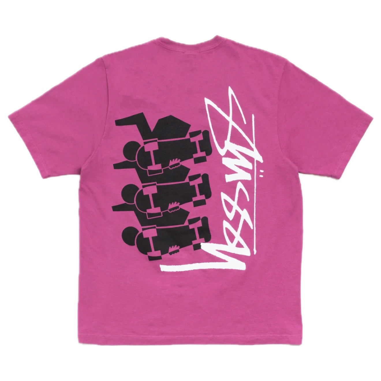 Polera Stussy Skate Stack Pigment Dyed Berry