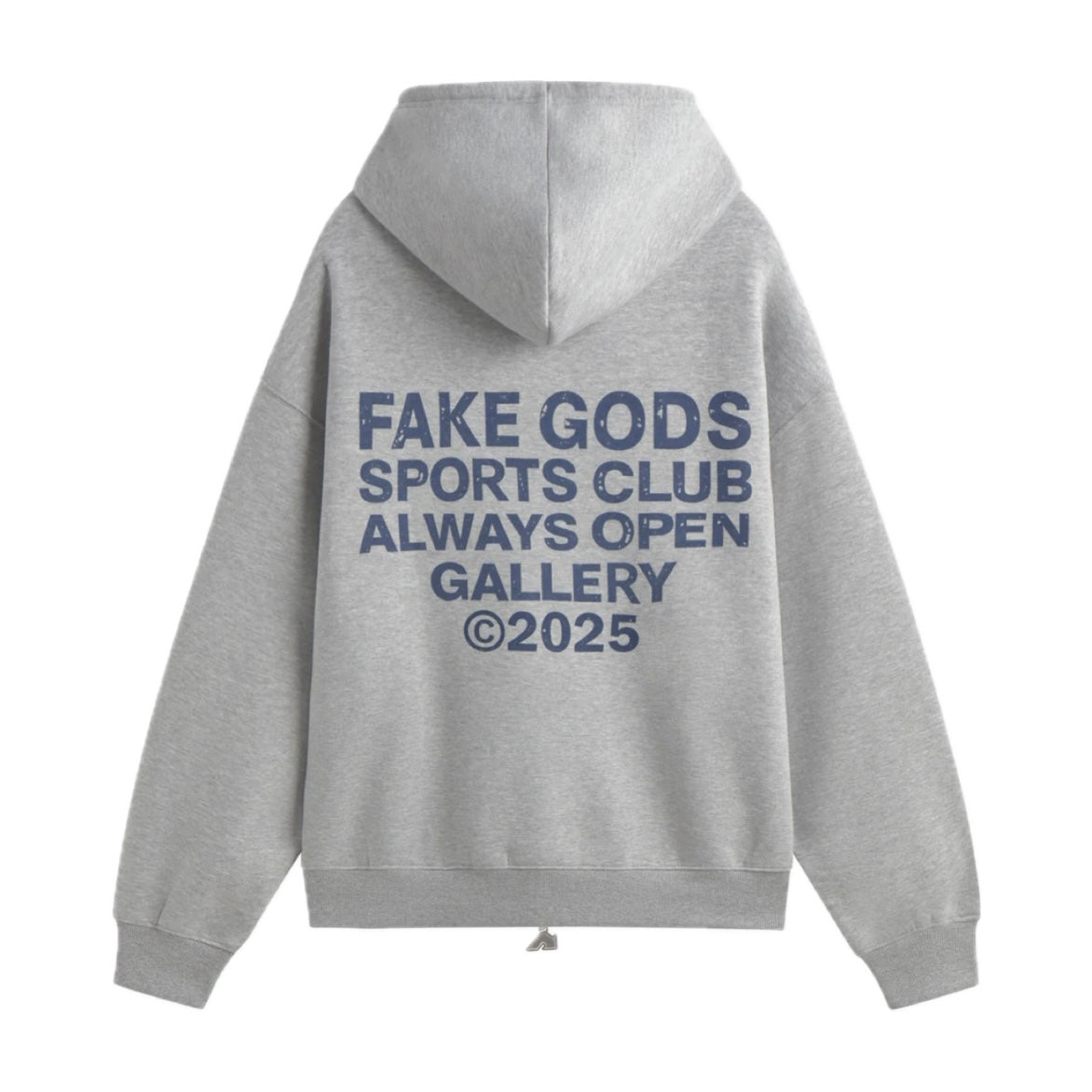 Poleron Fake Gods Sports Club Gallery Zipper Grey Melange