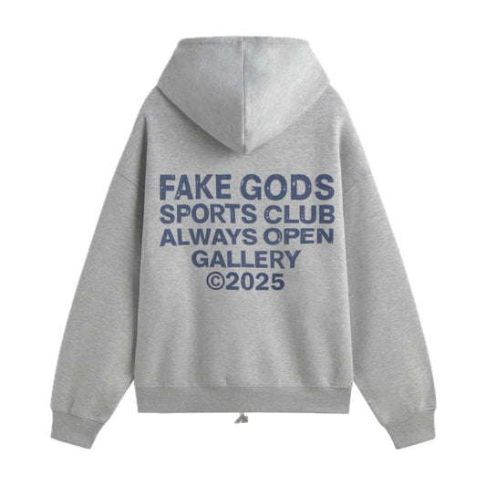 Poleron Fake Gods Sports Club Gallery Zipper Grey Melange
