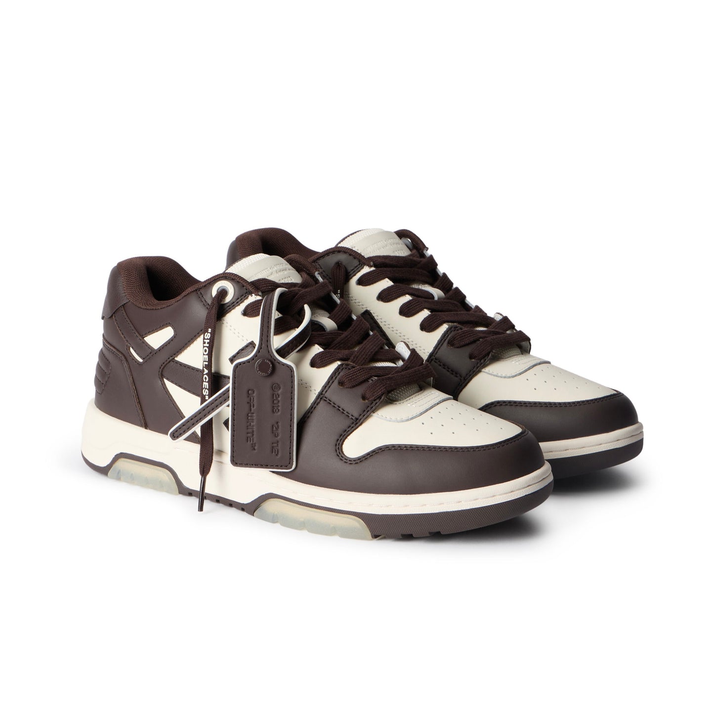 Off-White Out Of Office Calf Leather Chocolate Cream