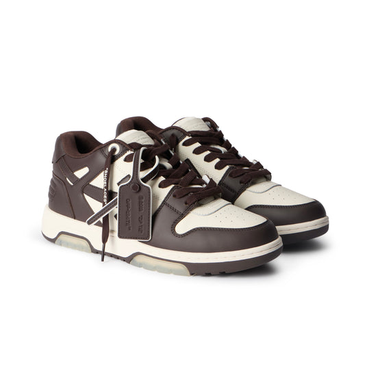 Off-White Out Of Office Calf Leather Chocolate Cream