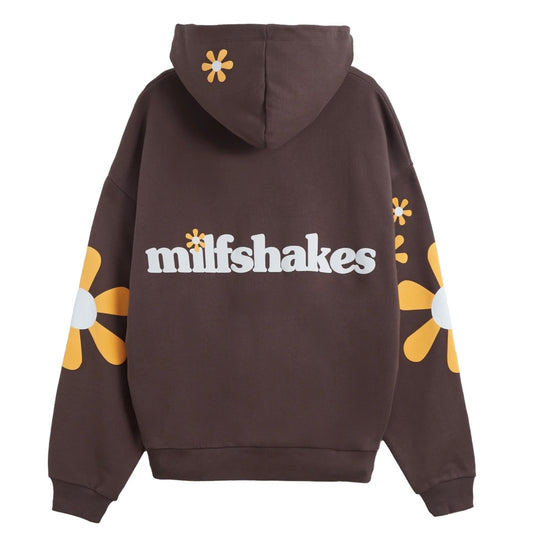 Poleron MilfShakes Flower Hoodie Brown