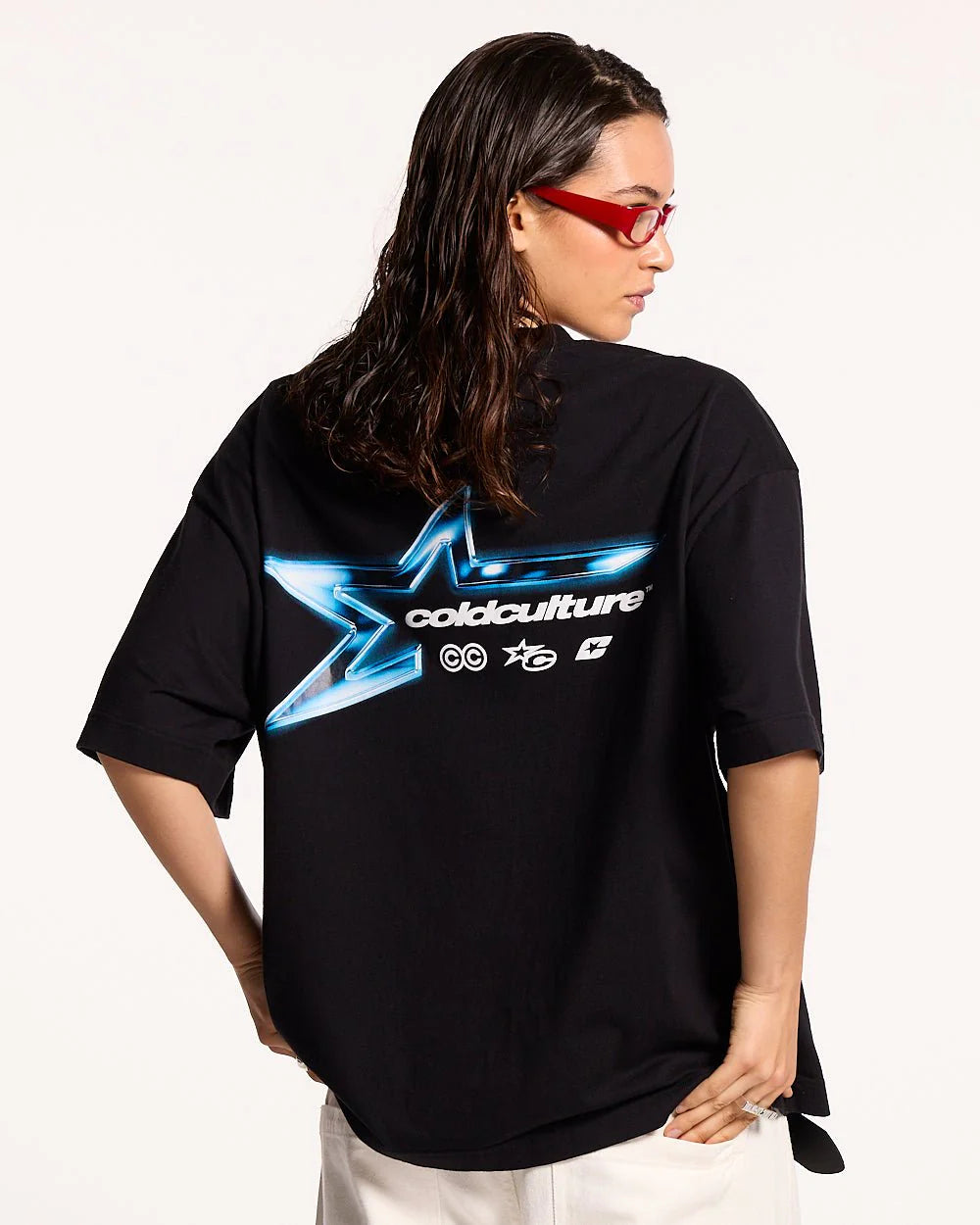 Polera Cold Culture Electric Shine Tee Black