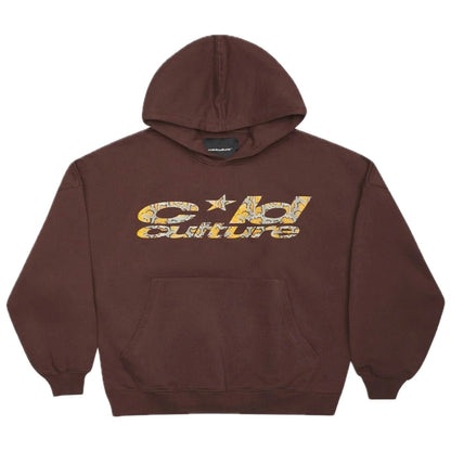 Poleron Cold Culture Wild Snake Brown  Hoodie