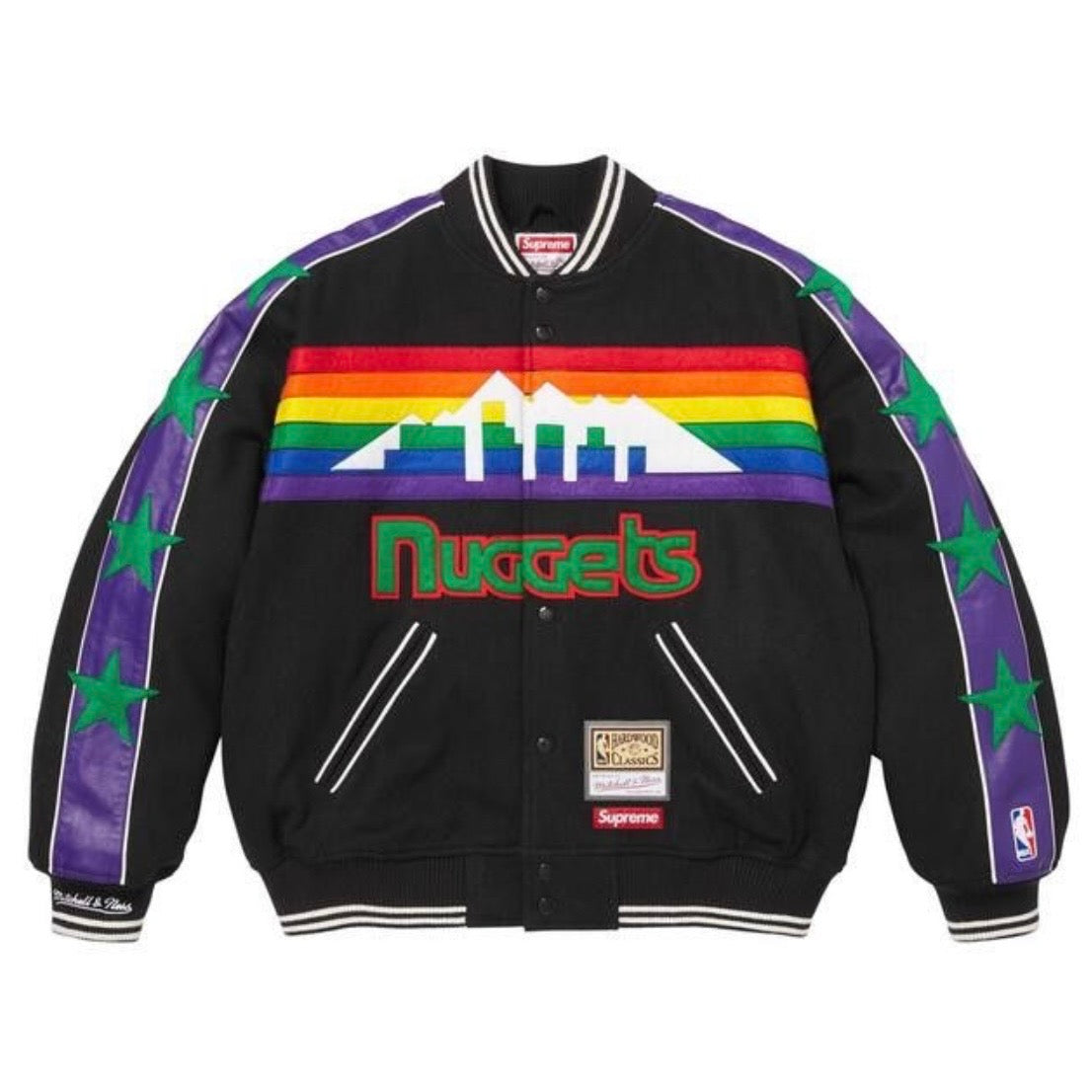 Chaqueta Supreme x Mitchell & Ness Teams Varsity Jacket Black