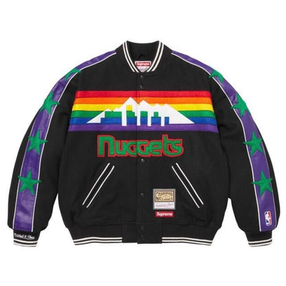 Chaqueta Supreme x Mitchell & Ness Teams Varsity Jacket Black