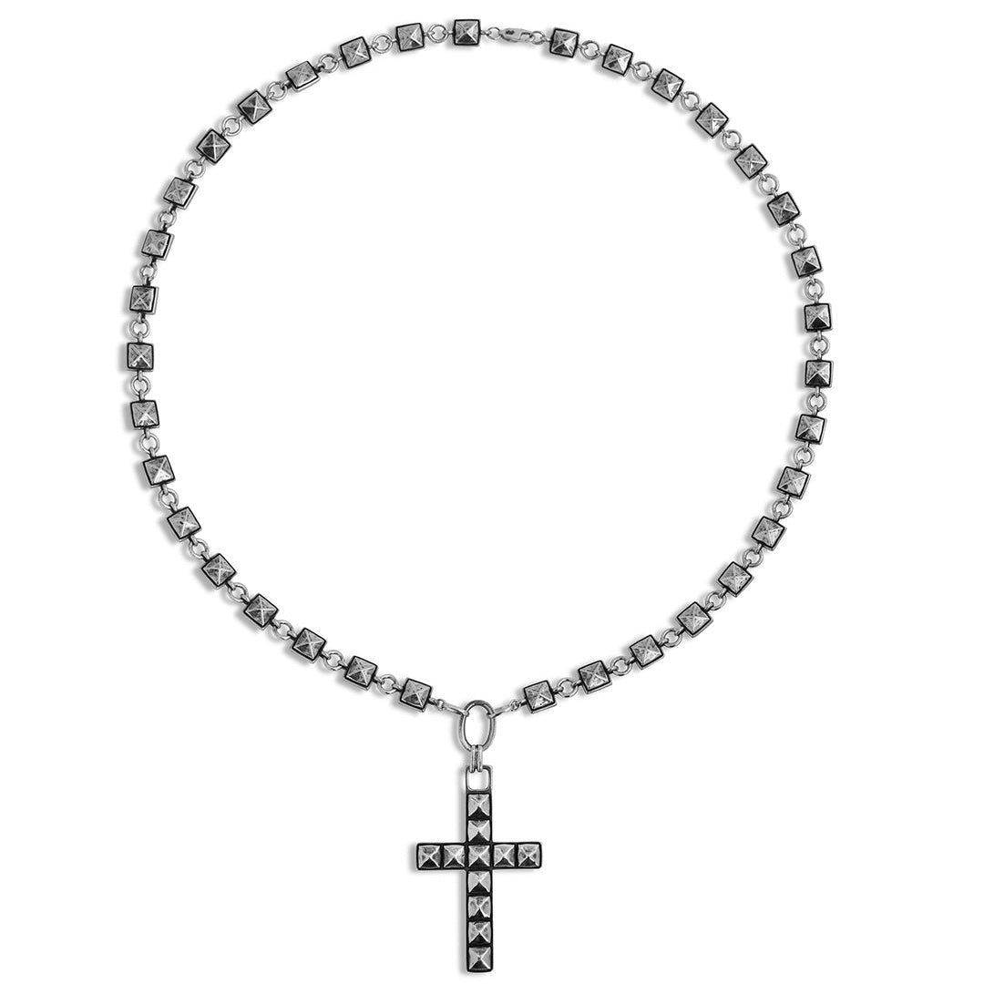 Collar Twojeys Heavy Studded Cross Necklace