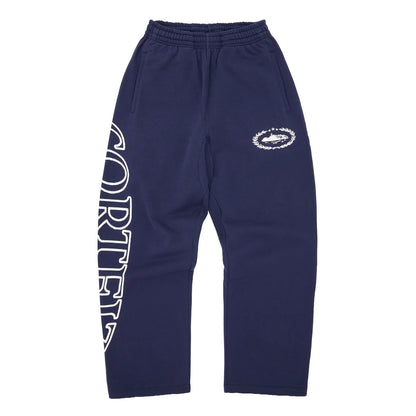 Pantalon Corteiz Superior Royale Open Hem Navy/White
