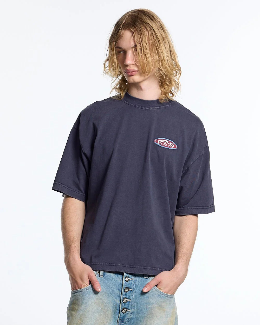 Polera Cold Culture Full On Washed Denim Blue