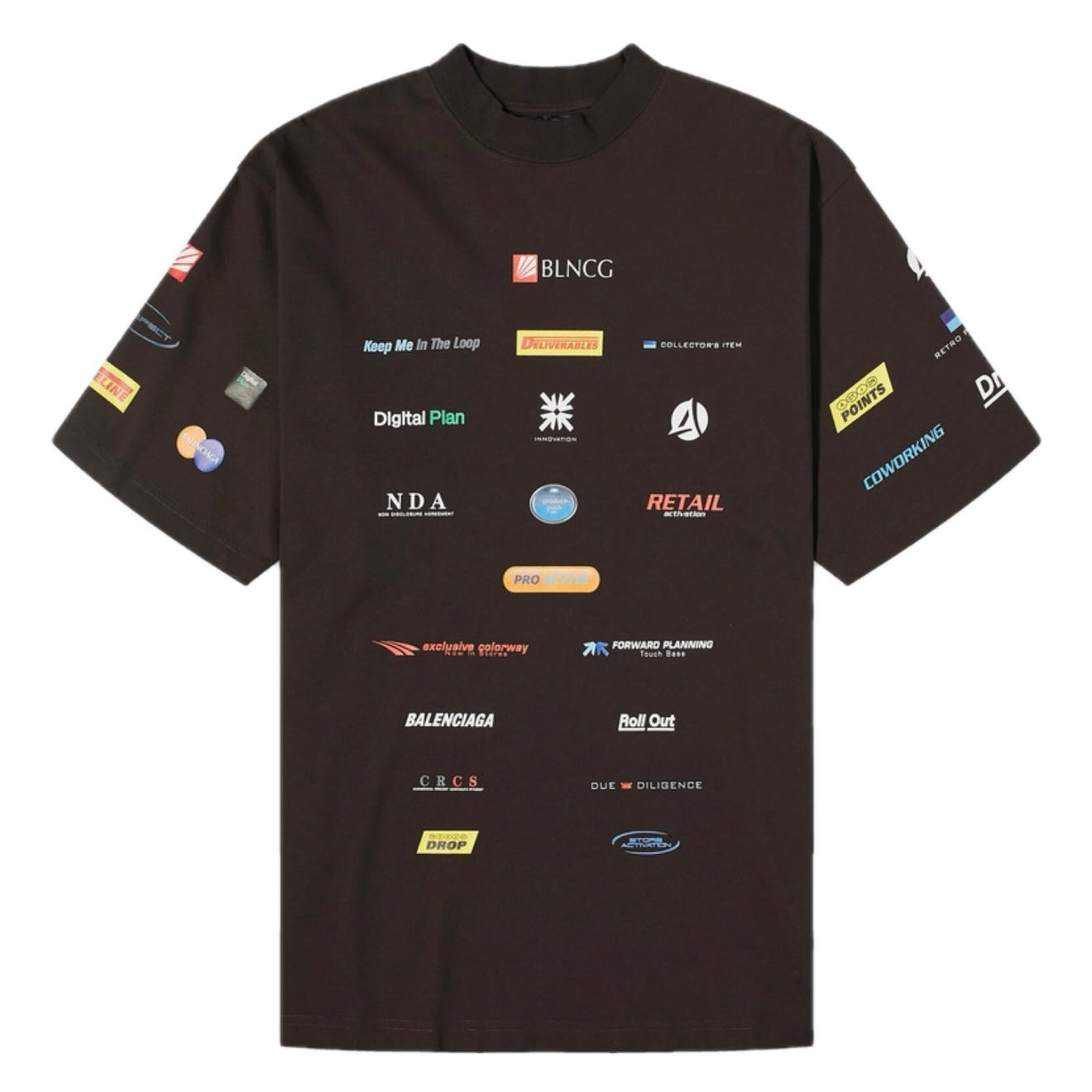 Polera Balenciaga Bussines Tee Washed Black