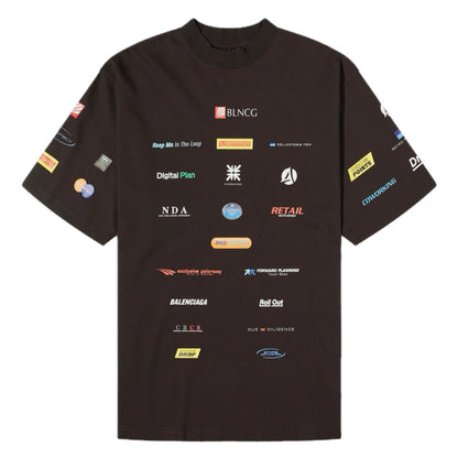 Polera Balenciaga Bussines Tee Washed Black