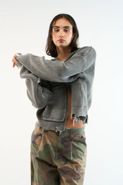 Sweater Scuffers New Light Dark Buzz Knit Zipper