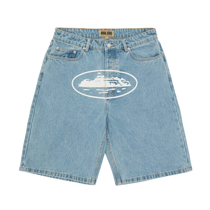 Short Corteiz Island Baggy Denim Stonewash