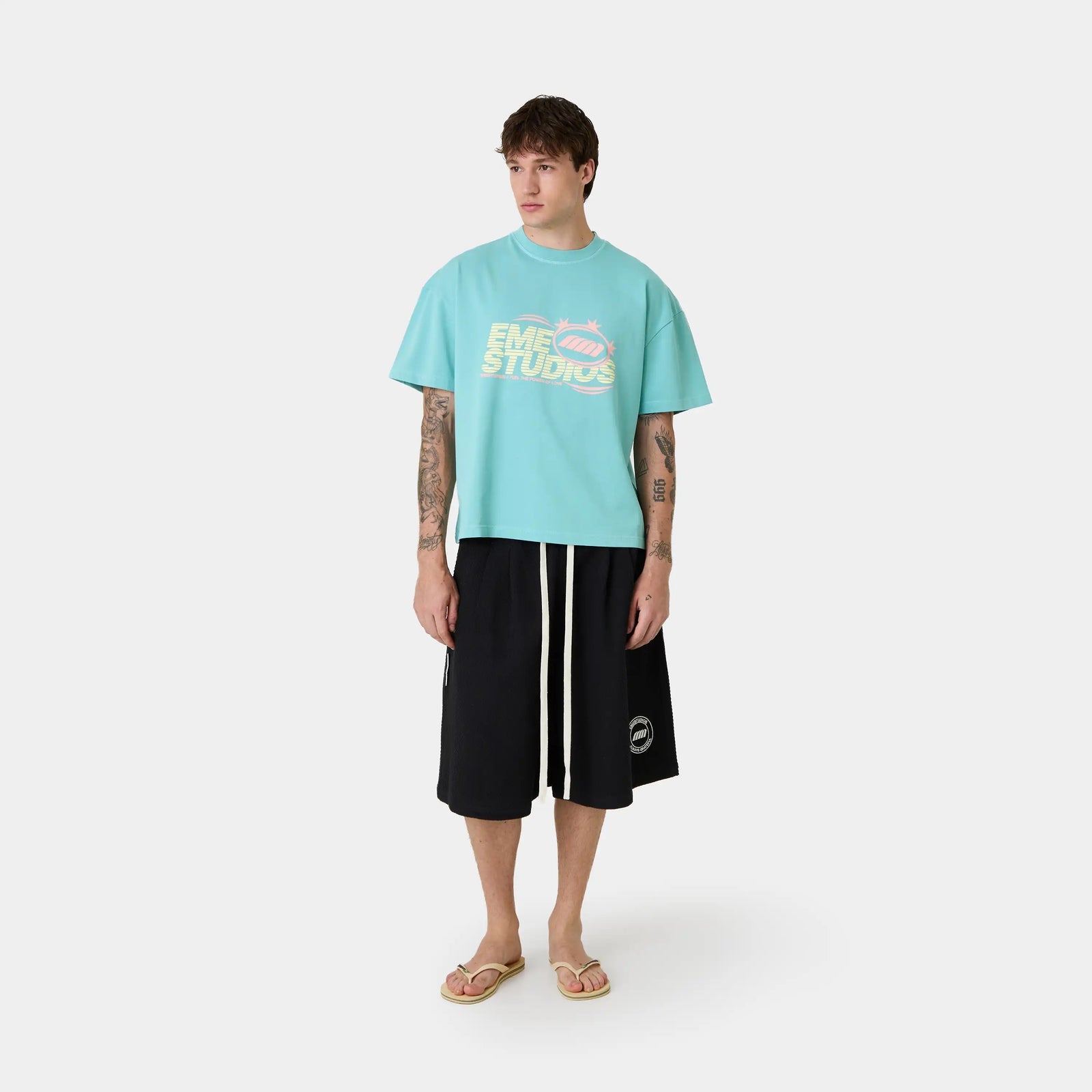 Polera Eme Studios Launch Aqua Oversized