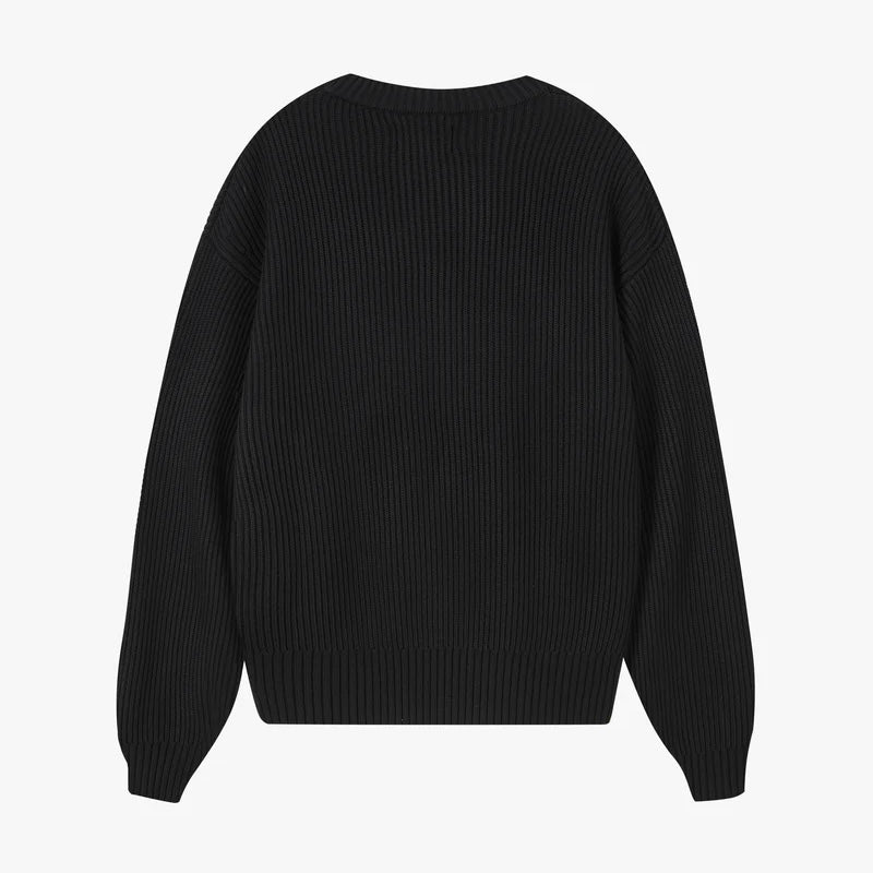 Sweater Nude Wavy Jersey Black - M