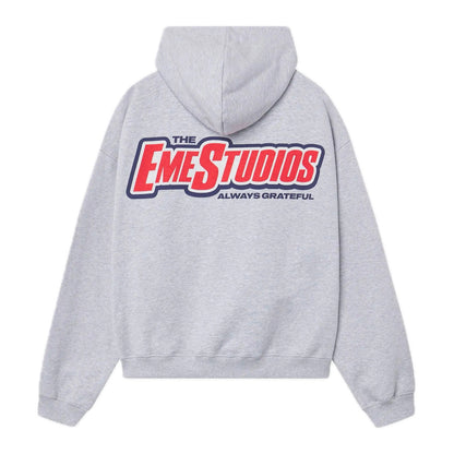 Poleron Eme Studios Shining Grey Oversized Hoodie