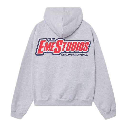 Poleron Eme Studios Shining Grey Oversized Hoodie