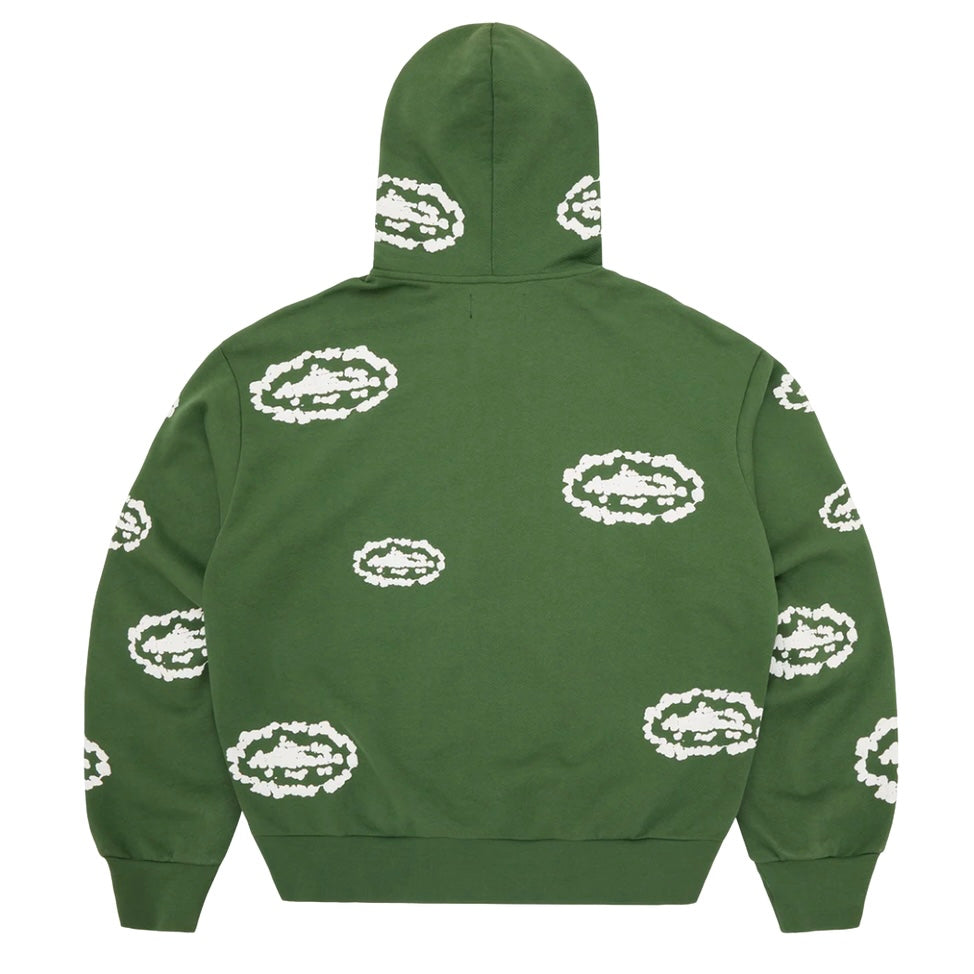 Poleron Corteiz x Denim Tears Zip Hoodie Green FW25