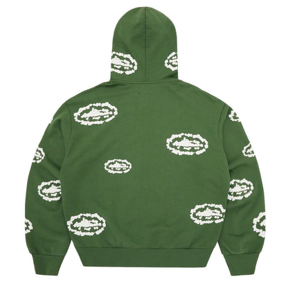 Poleron Corteiz x Denim Tears Zip Hoodie Green FW25