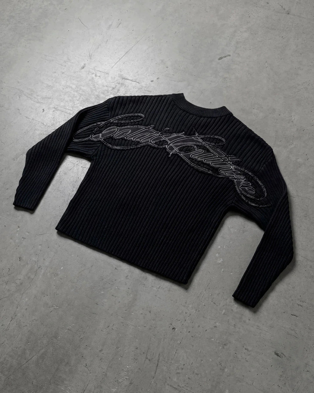 Sweater Cold Culture Messy Knit Black