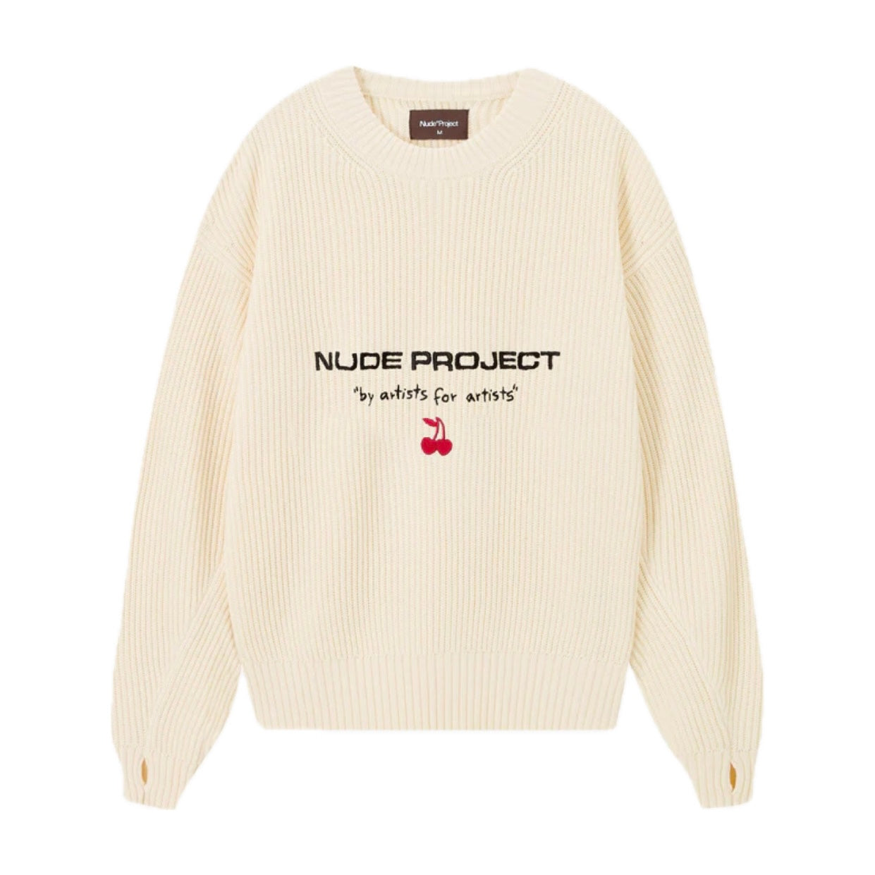 Sweater Nude Wavy Jersey Cream - L