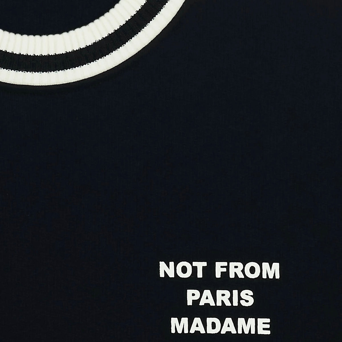 Poleron Drole de Monsieur “NFPM” Slogan Sport Black