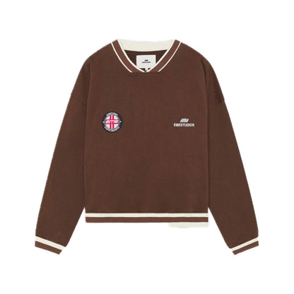 Poleron Eme Studios Academy Choco Oversized Crewneck