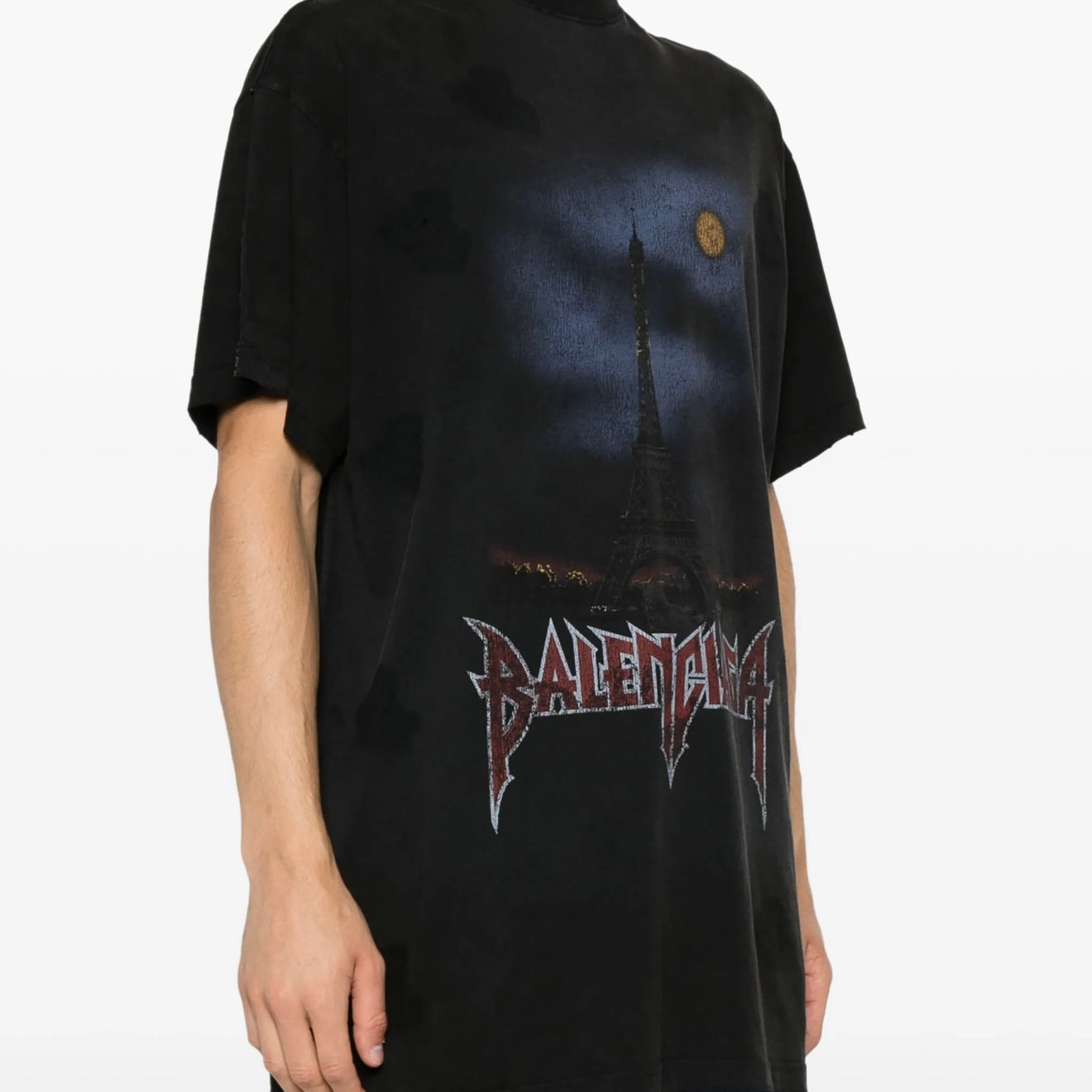 Polera Balenciaga Paris Moon Black Oversized