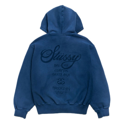 Poleron Stussy World Tour Zip Sun Faded Navy