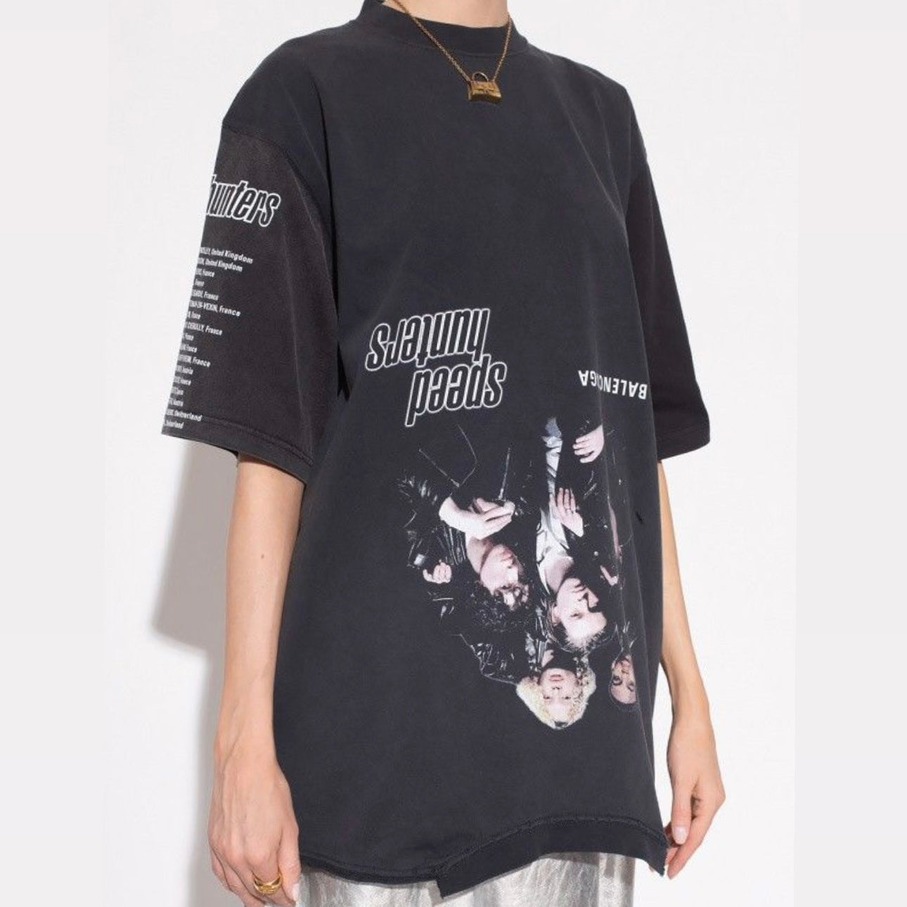 Polera Balenciaga Upside Down Tee Black