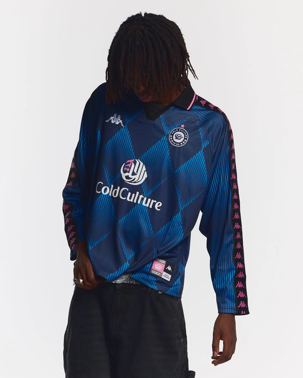 Polera Cold Culture x Kappa Longsleeve Jersey Blue