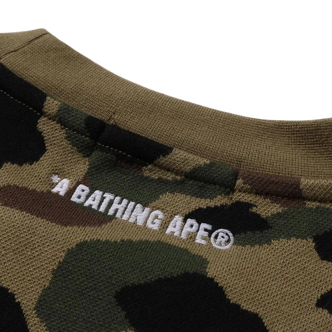 Poleron Bape 1st Camo Jacquard College Relax Fit Crewneck Sweatshirt