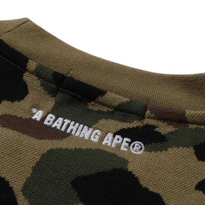 Poleron Bape 1st Camo Jacquard College Relax Fit Crewneck Sweatshirt