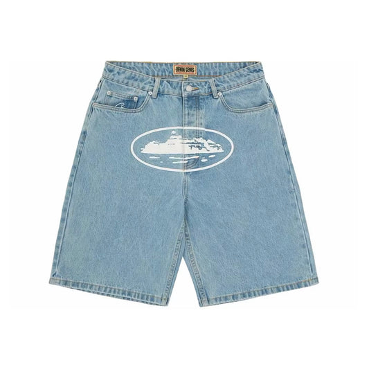 Short Corteiz Island Baggy Denim Light Blue