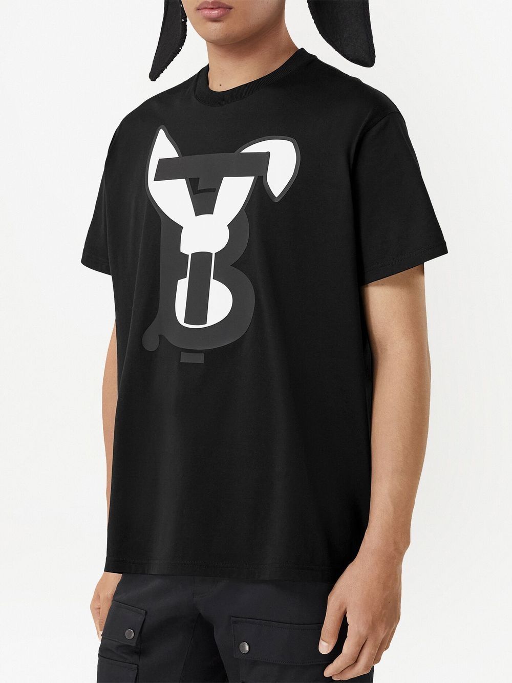 Burberry Rabbit Logo-Print Cotton Black/White - M