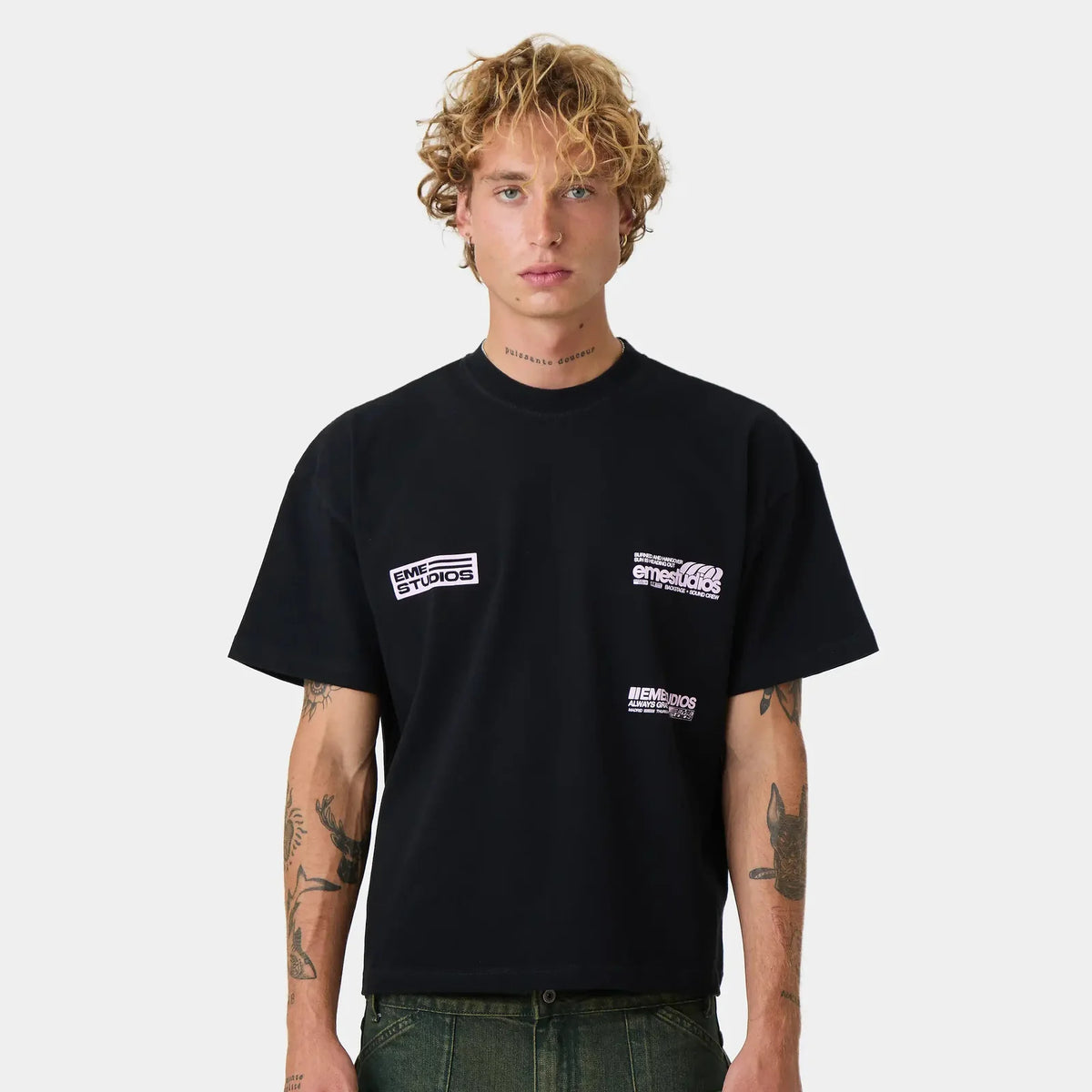 Polera Eme Studios Guiete Black Oversized