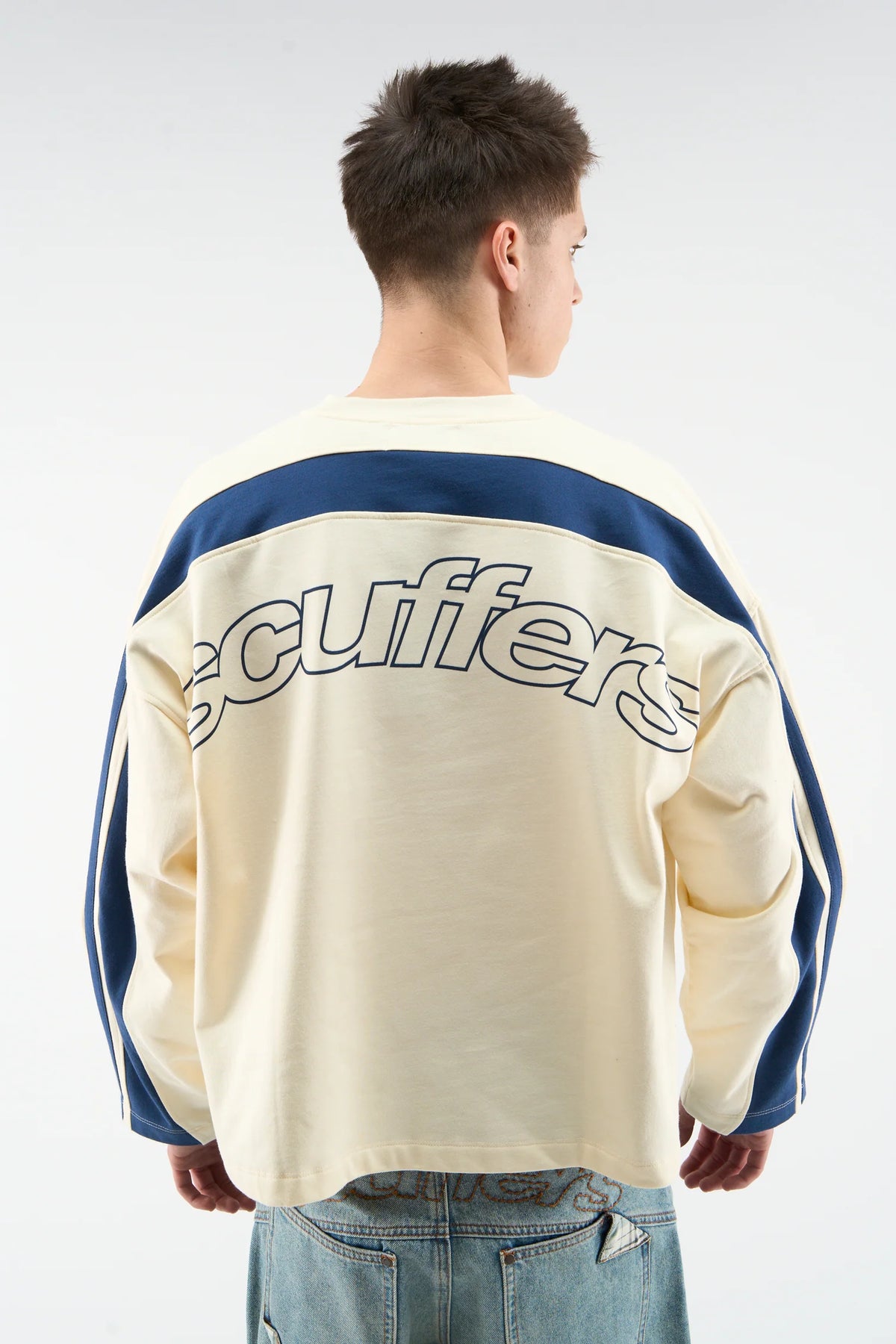 Poleron Scuffers Sport Tech Ecru Crewneck